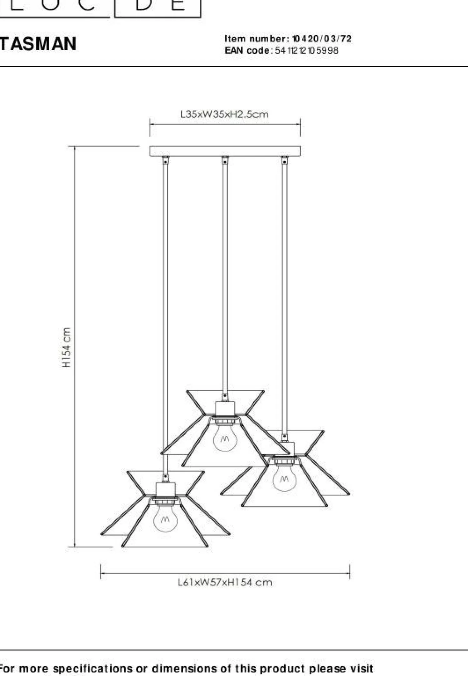 Hanglampen|Hanglampen-Lucide Tasman Hanglamp Naturel