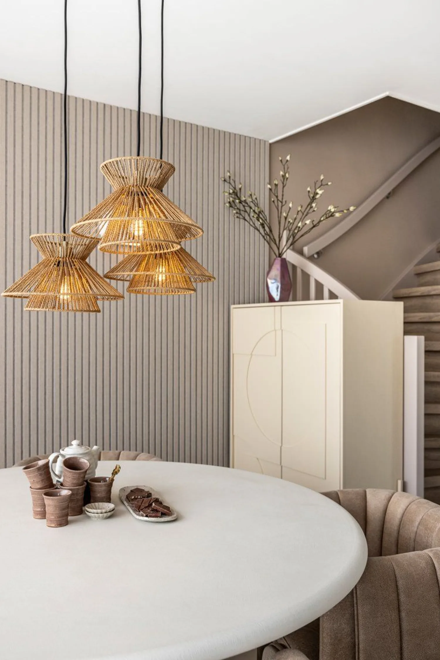 Hanglampen|Hanglampen-Lucide Tasman Hanglamp Naturel