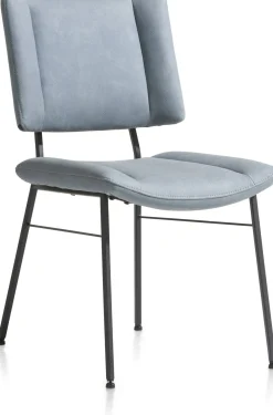 Eetkamerstoelen Zonder Armleuning-XOOON Tatum Pala Eetkamerstoel Skyblue
