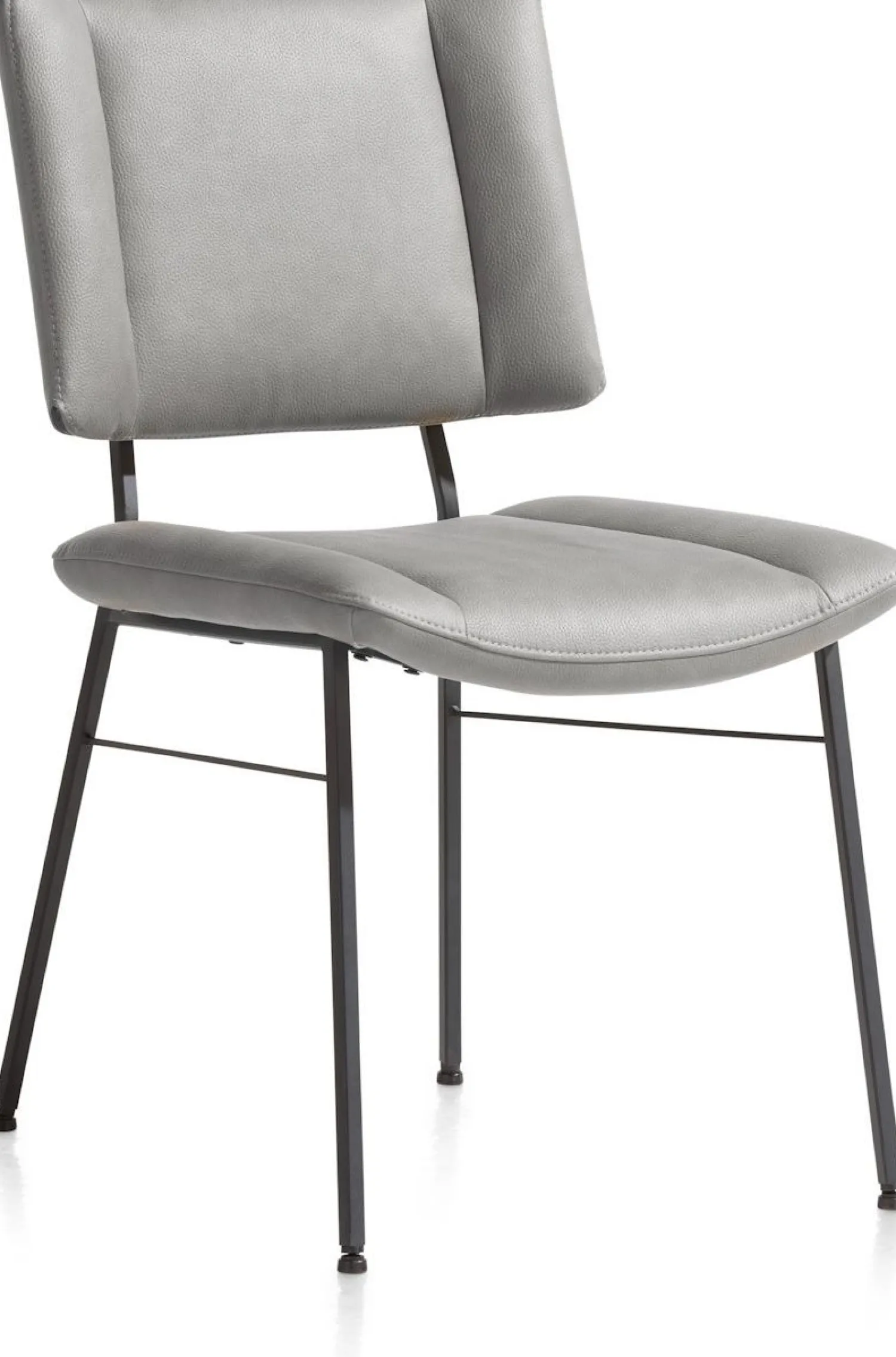 Eetkamerstoelen Zonder Armleuning-XOOON Tatum Pala Eetkamerstoel Lichtgrijs