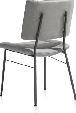 Eetkamerstoelen Zonder Armleuning-XOOON Tatum Pala Eetkamerstoel Lichtgrijs