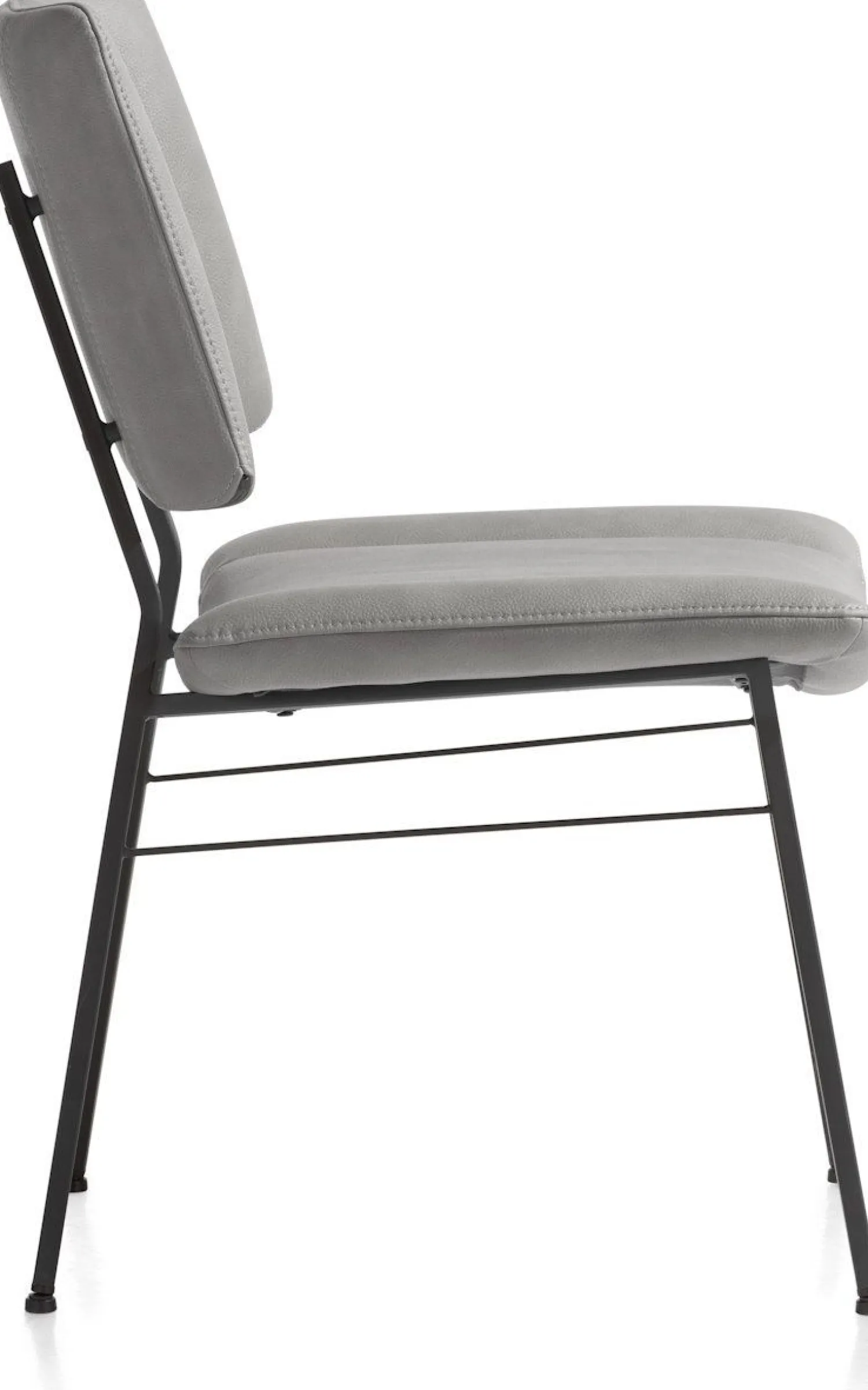 Eetkamerstoelen Zonder Armleuning-XOOON Tatum Pala Eetkamerstoel Lichtgrijs