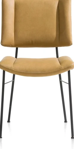 Eetkamerstoelen Zonder Armleuning-XOOON Tatum Pala Eetkamerstoel Oker Geel