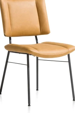 Eetkamerstoelen Zonder Armleuning-XOOON Tatum Pala Eetkamerstoel Oker Geel