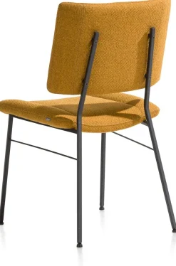 Eetkamerstoelen Zonder Armleuning-XOOON Tatum Ponti Eetkamerstoel Oker Geel