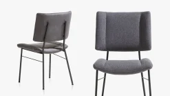 Eetkamerstoelen Zonder Armleuning-XOOON Tatum Ponti Eetkamerstoel Antraciet