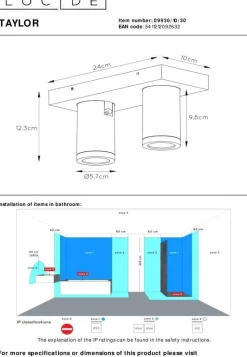 Industriële Plafondlampen|Plafondlampen-Lucide Taylor Plafondlamp Zwart