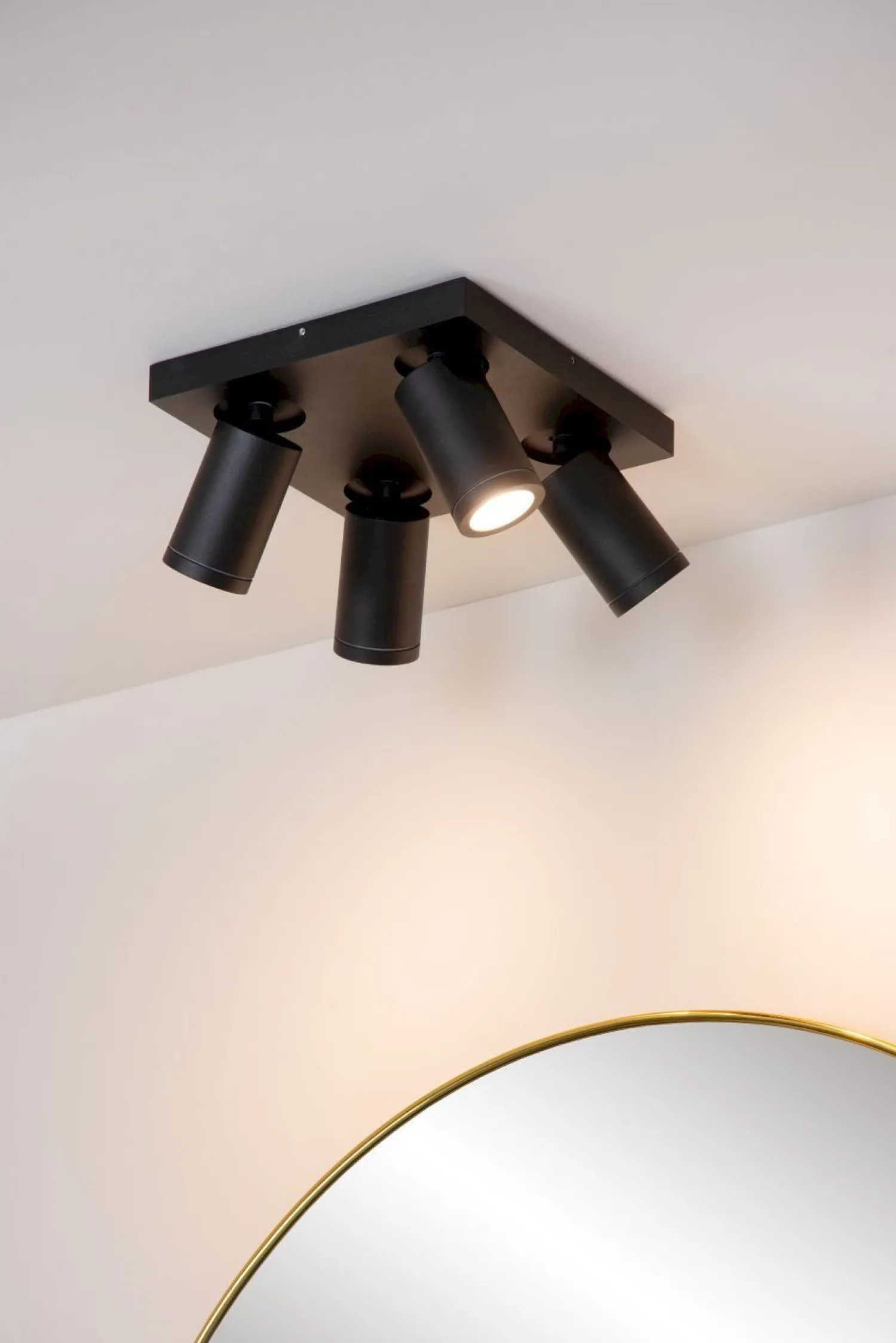 Moderne Plafondlampen|Plafondlampen-Lucide Taylor Plafondlamp Zwart