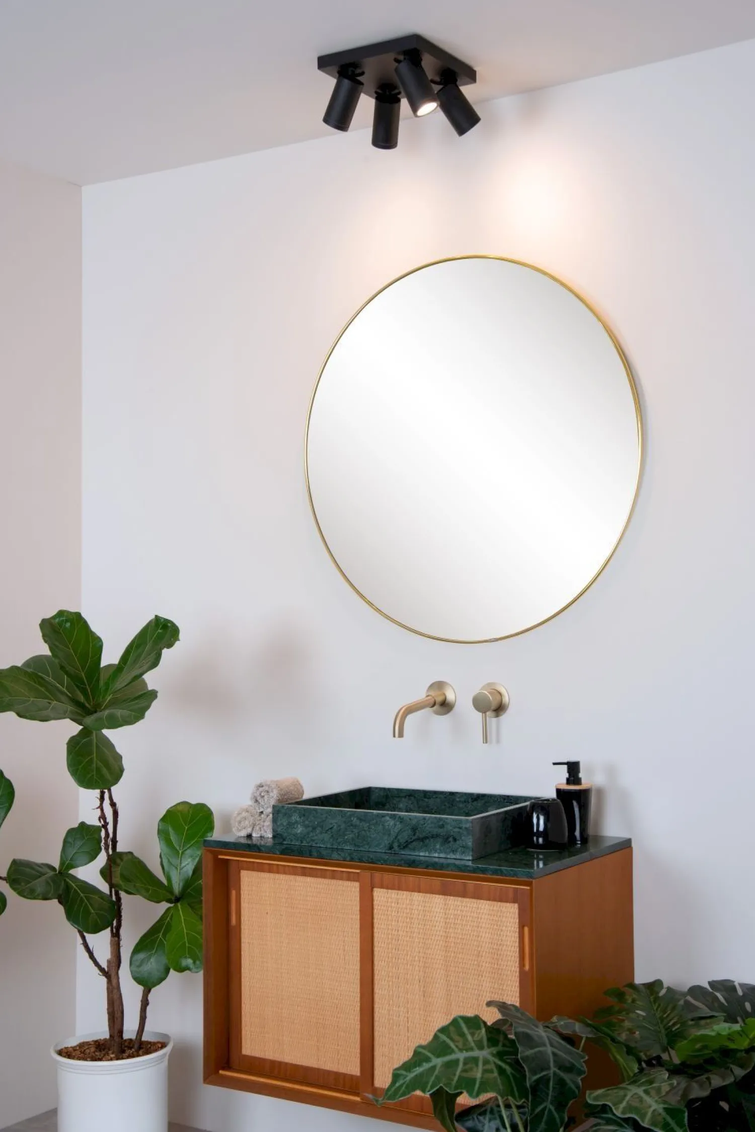 Moderne Plafondlampen|Plafondlampen-Lucide Taylor Plafondlamp Zwart