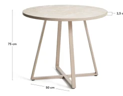 Tuintafels-Kave Home Tella Outdoor Bistrotafel Beige