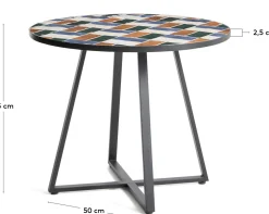 Tuintafels-Kave Home Tella Outdoor Bistrotafel Grafiet, Multi