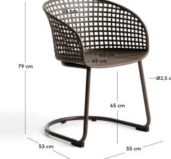 Tuinstoelen-Kave Home Tenaro Tuinstoel Bruin