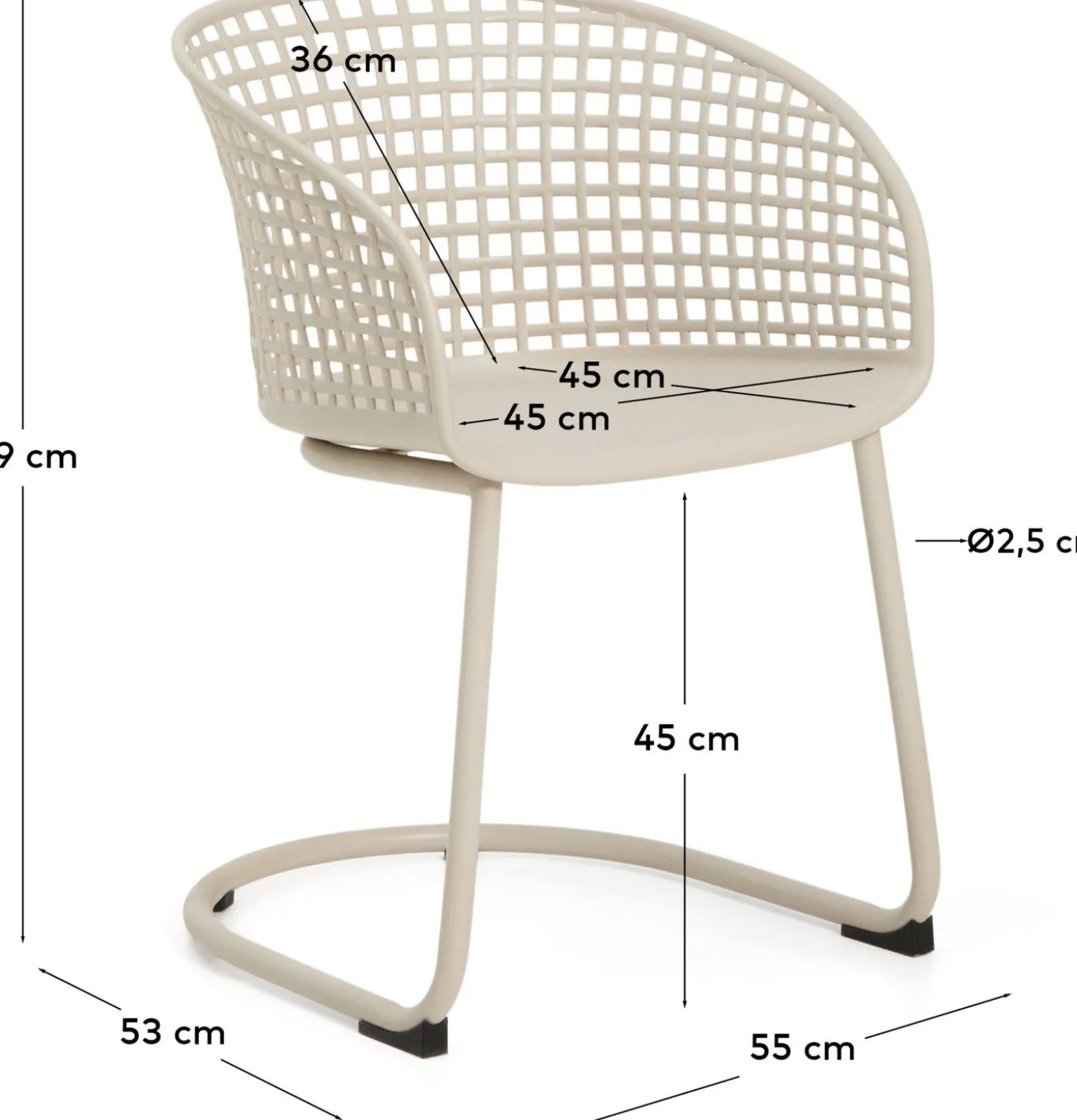 Tuinstoelen-Kave Home Tenaro Tuinstoel Beige