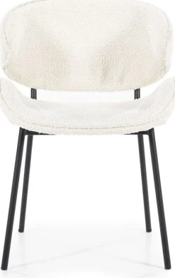 Eetkamerstoelen Met Armleuning-Eleonora Tess Eetkamerstoel Beige