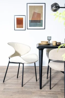 Eetkamerstoelen Met Armleuning-Eleonora Tess Eetkamerstoel Beige