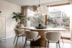 Eetkamerstoelen Met Armleuning-Eleonora Tess Eetkamerstoel Beige