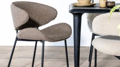 Eetkamerstoelen Met Armleuning-Eleonora Tess Eetkamerstoel Bruin