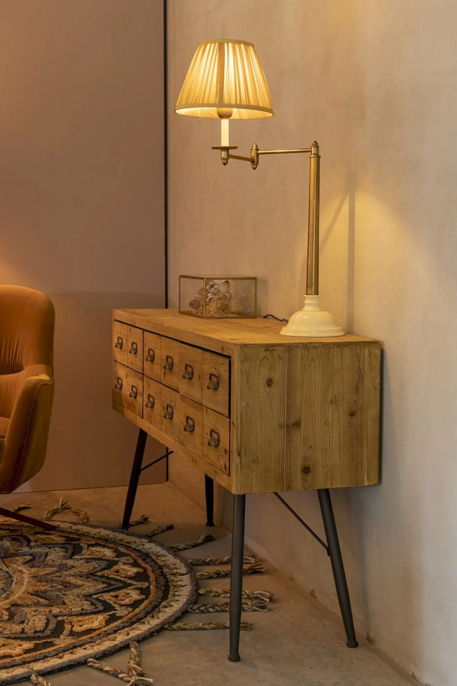 Tafellampen|Tafellampen-Dutchbone The Allis Tafellamp Brass