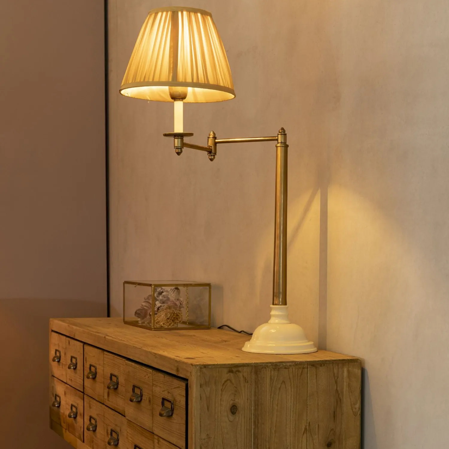 Tafellampen|Tafellampen-Dutchbone The Allis Tafellamp Brass