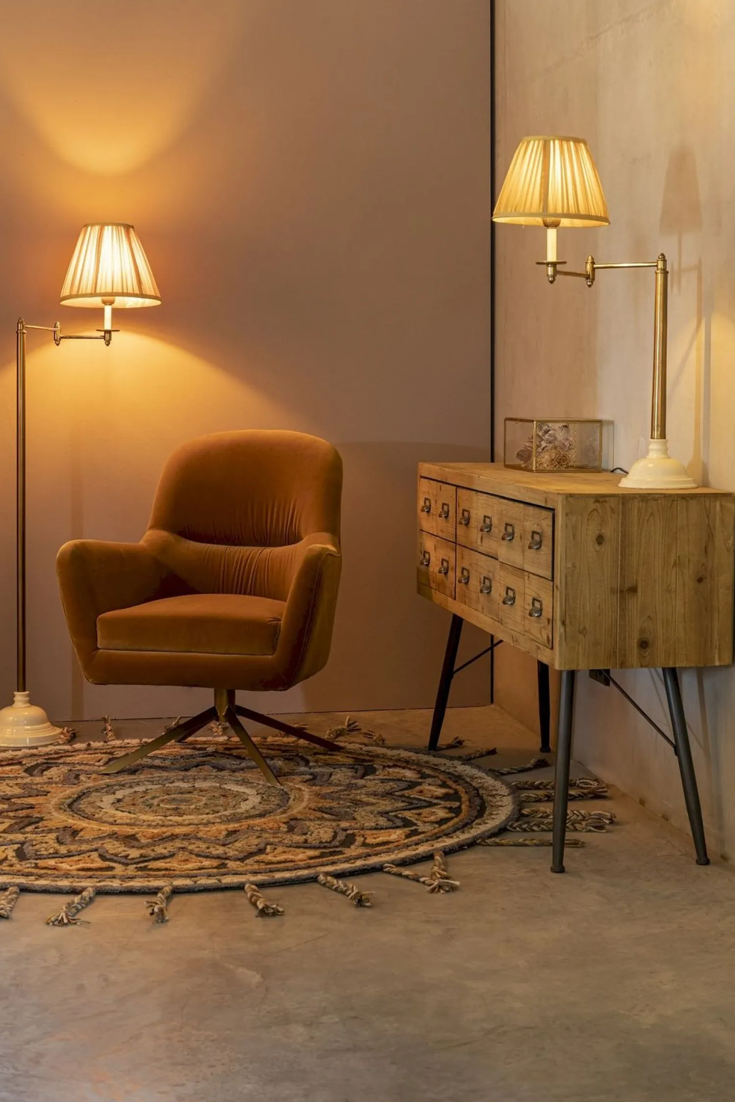 Tafellampen|Tafellampen-Dutchbone The Allis Tafellamp Brass