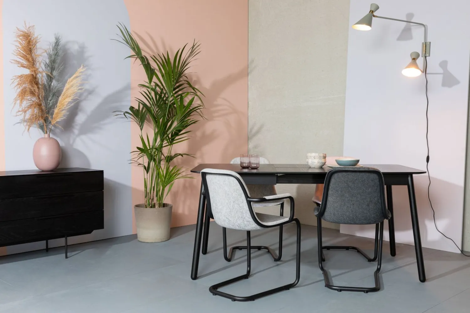 Eetkamerstoelen Met Armleuning-Zuiver Thirsty (set van 2) Armstoel Ash Grey