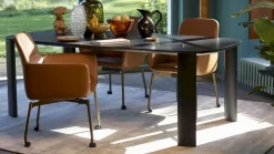 Houten Eettafels-Leolux Tico Eettafel Zwart