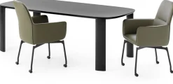 Houten Eettafels-Leolux Tico Eettafel Zwart