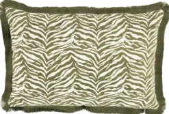Poefjes & Krukjes|Sierkussens & Plaids-By Boo Tigra Kussen Groen