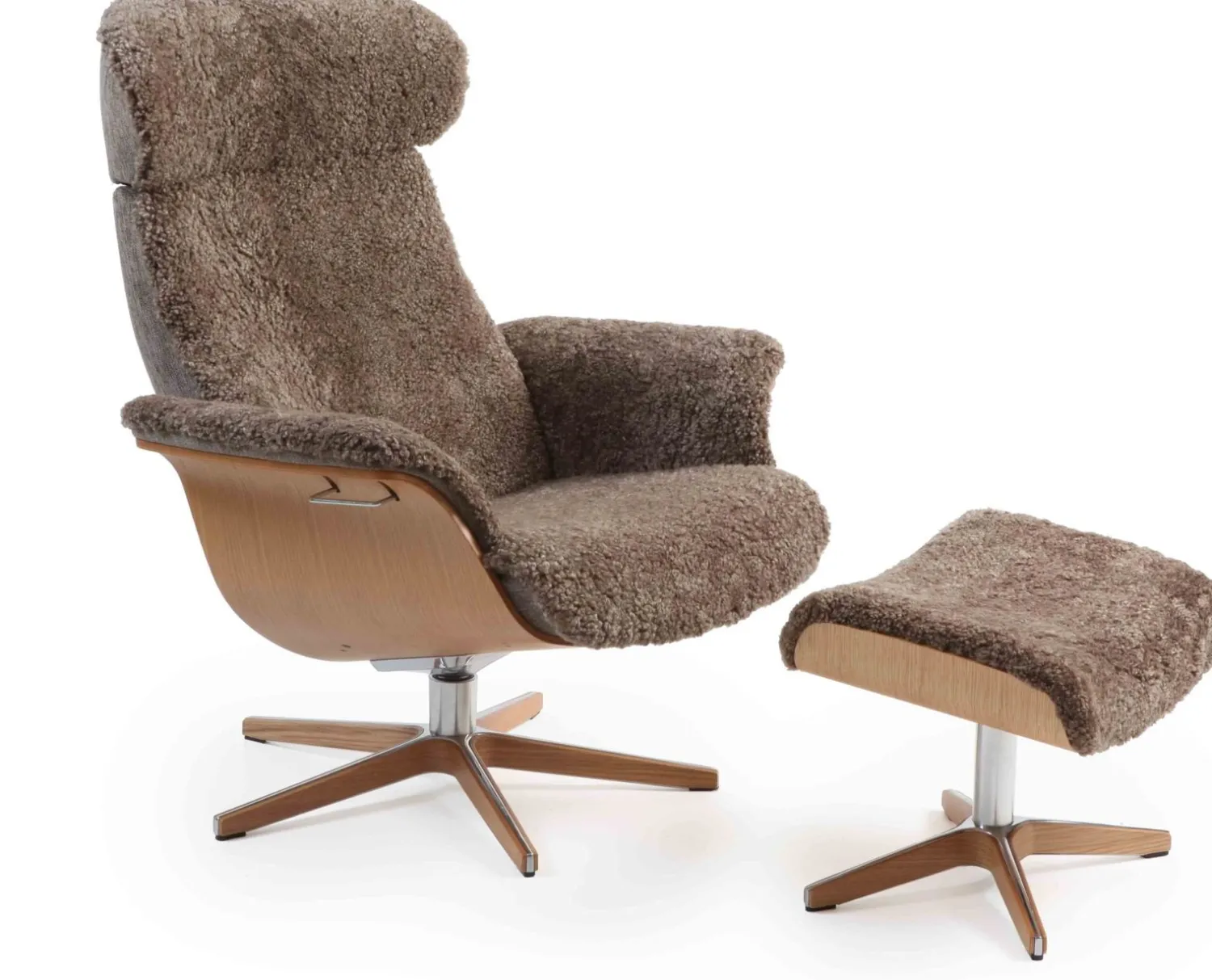 Draaifauteuils|Relaxfauteuils-Eijerkamp Collectie Time Out Sheepskin Relaxfauteuil Off-White