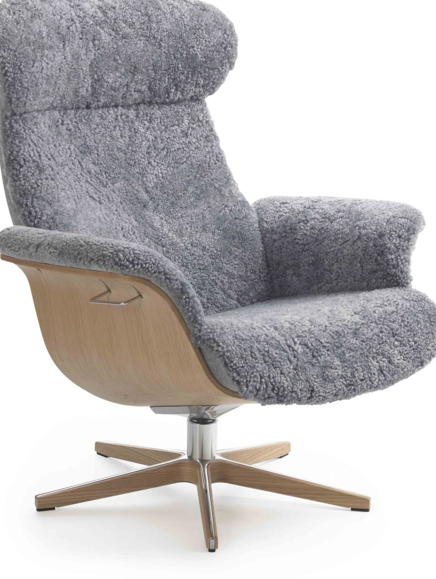 Draaifauteuils|Relaxfauteuils-Eijerkamp Collectie Time Out Sheepskin Relaxfauteuil Off-White
