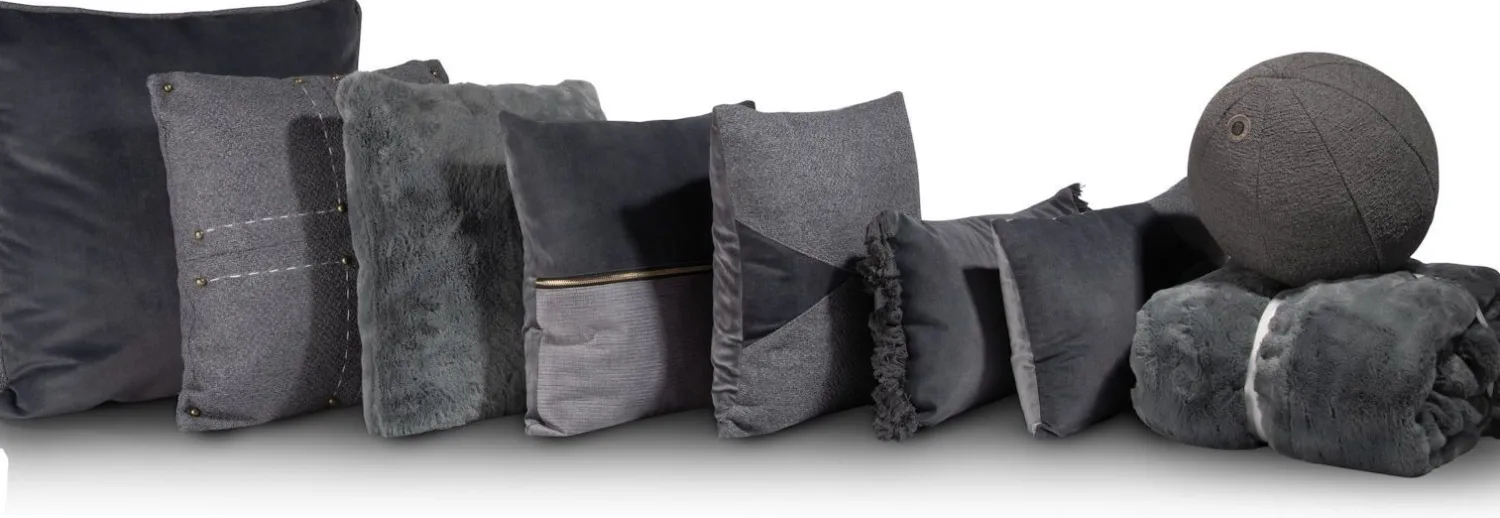 Sierkussens & Plaids-COCO maison Timeless Sierkussen Antraciet