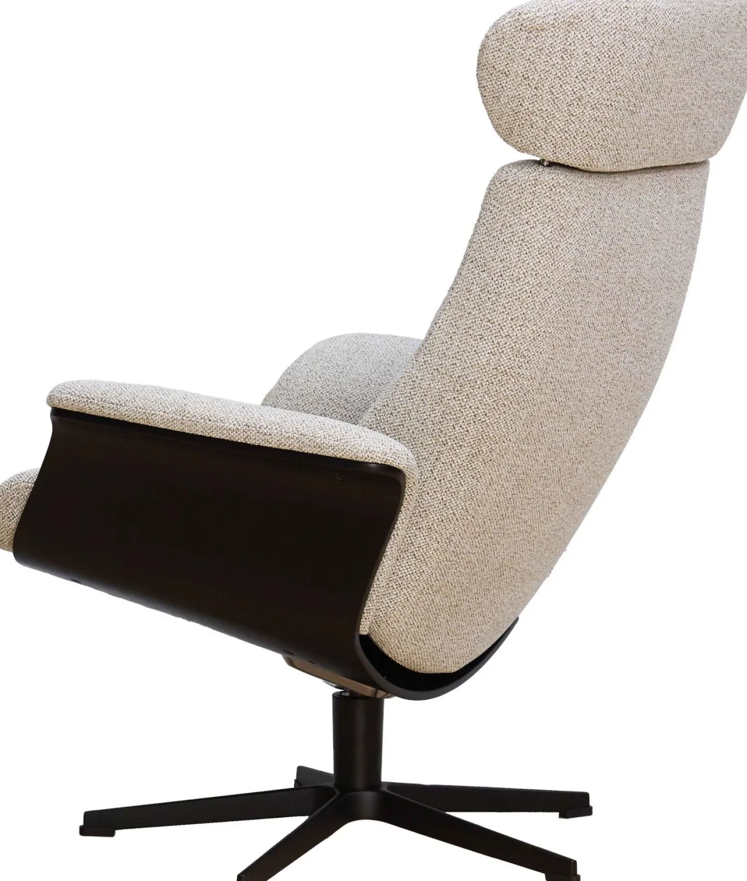 Draaifauteuils|Relaxfauteuils-Eijerkamp Collectie Time-Out Beige Relaxfauteuil + Hocker Beige, Black