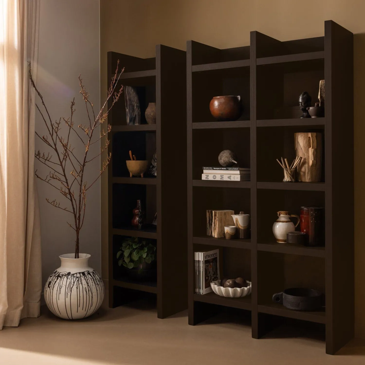 Vakkenkasten|Vakkenkasten-WOOOD Timo Vakkenkast Dark Brown