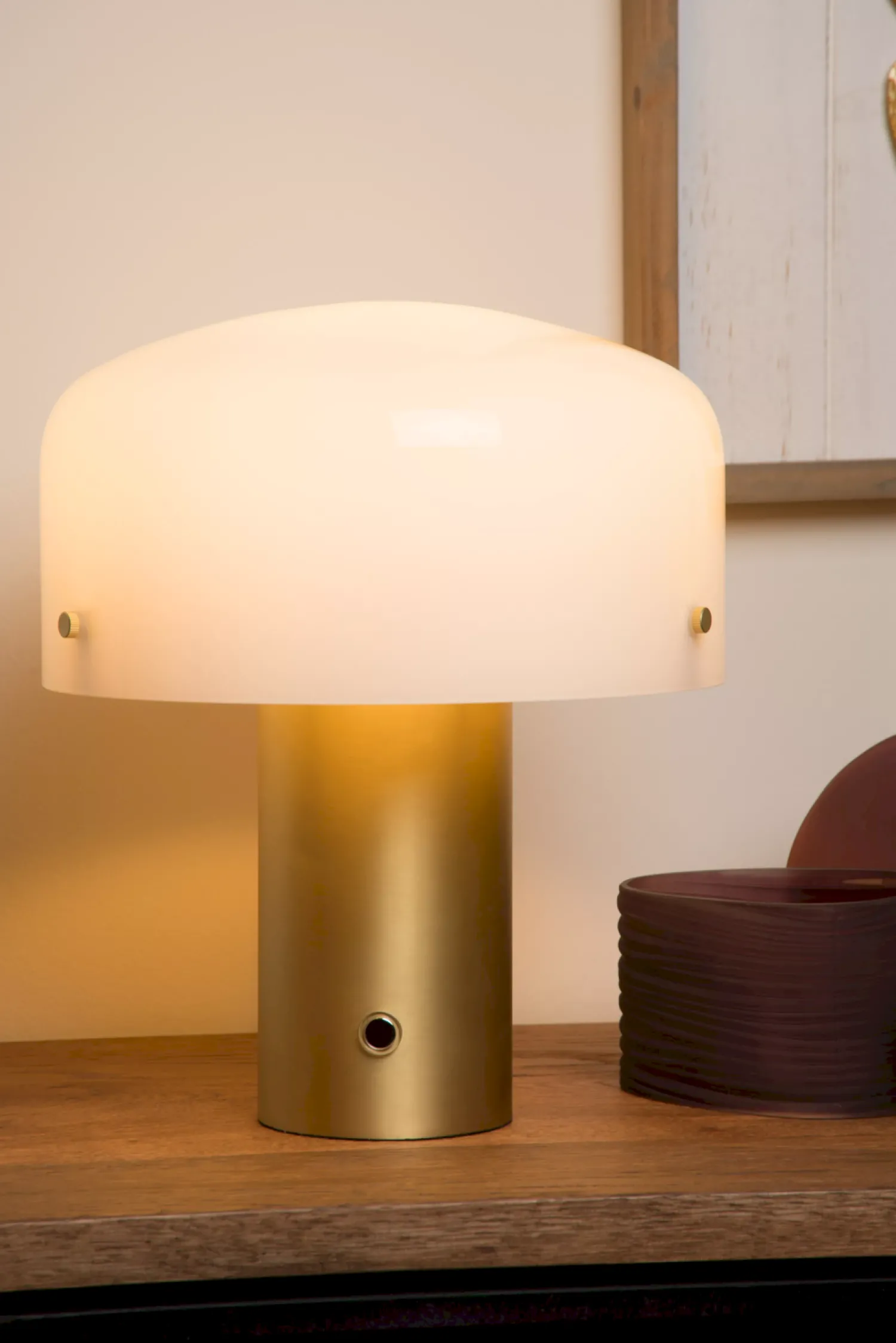 Tafellampen|Tafellampen-Lucide Timon Tafellamp Goud