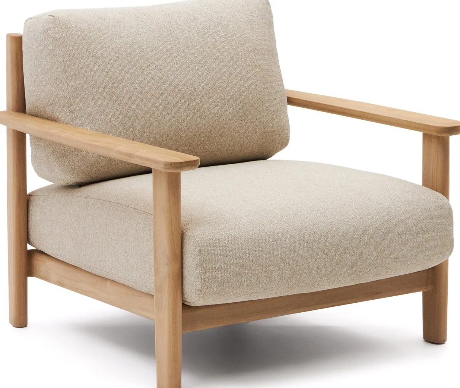 Tuinstoelen-Kave Home Tirant Outdoor Fauteuil Naturel, Beige