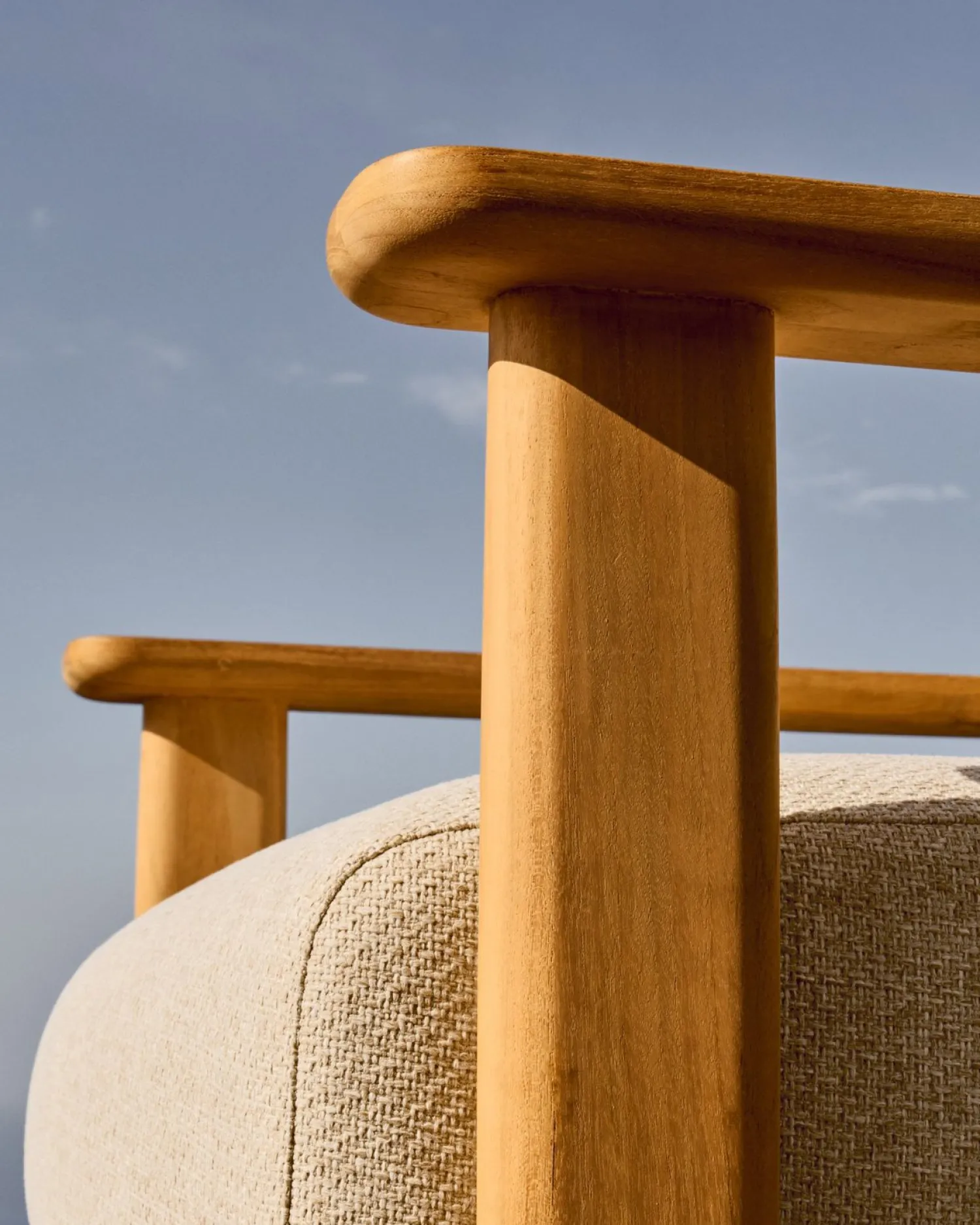 Tuinstoelen-Kave Home Tirant Outdoor Fauteuil Naturel, Beige