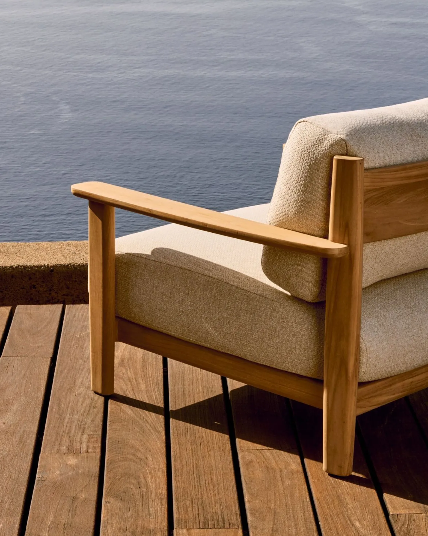 Tuinstoelen-Kave Home Tirant Outdoor Fauteuil Naturel, Beige
