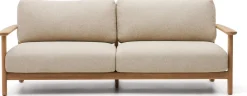 Tuinbanken|Zitbanken-Kave Home Tirant Outdoor 3-Zitsbank Naturel, Beige