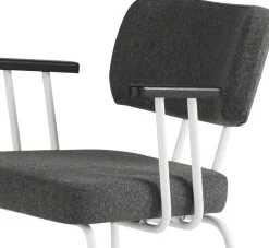 Eetkamerstoelen Met Armleuning-Eijerkamp Collectie Tom Onderstel Wit Armstoel Antracite, Antracite