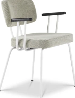 Eetkamerstoelen Met Armleuning-Eijerkamp Collectie Tom Onderstel Wit Armstoel Multigrey, Antracite
