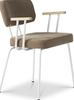 Eetkamerstoelen Met Armleuning-Eijerkamp Collectie Tom Onderstel Wit Armstoel Brown, Groove