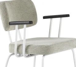 Eetkamerstoelen Met Armleuning-Eijerkamp Collectie Tom Onderstel Wit Armstoel Multigrey, Antracite