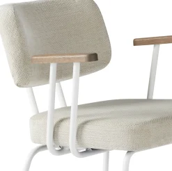 Eetkamerstoelen Met Armleuning-Eijerkamp Collectie Tom Onderstel Wit Armstoel Natural, Tabacco