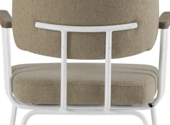 Eetkamerstoelen Met Armleuning-Eijerkamp Collectie Tom Onderstel Wit Armstoel Stone, Tabacco