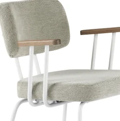 Eetkamerstoelen Met Armleuning-Eijerkamp Collectie Tom Onderstel Wit Armstoel Multigrey, Tabacco