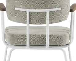 Eetkamerstoelen Met Armleuning-Eijerkamp Collectie Tom Onderstel Wit Armstoel Multigrey, Tabacco