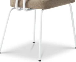 Eetkamerstoelen Met Armleuning-Eijerkamp Collectie Tom Onderstel Wit Armstoel Brown, Tabacco