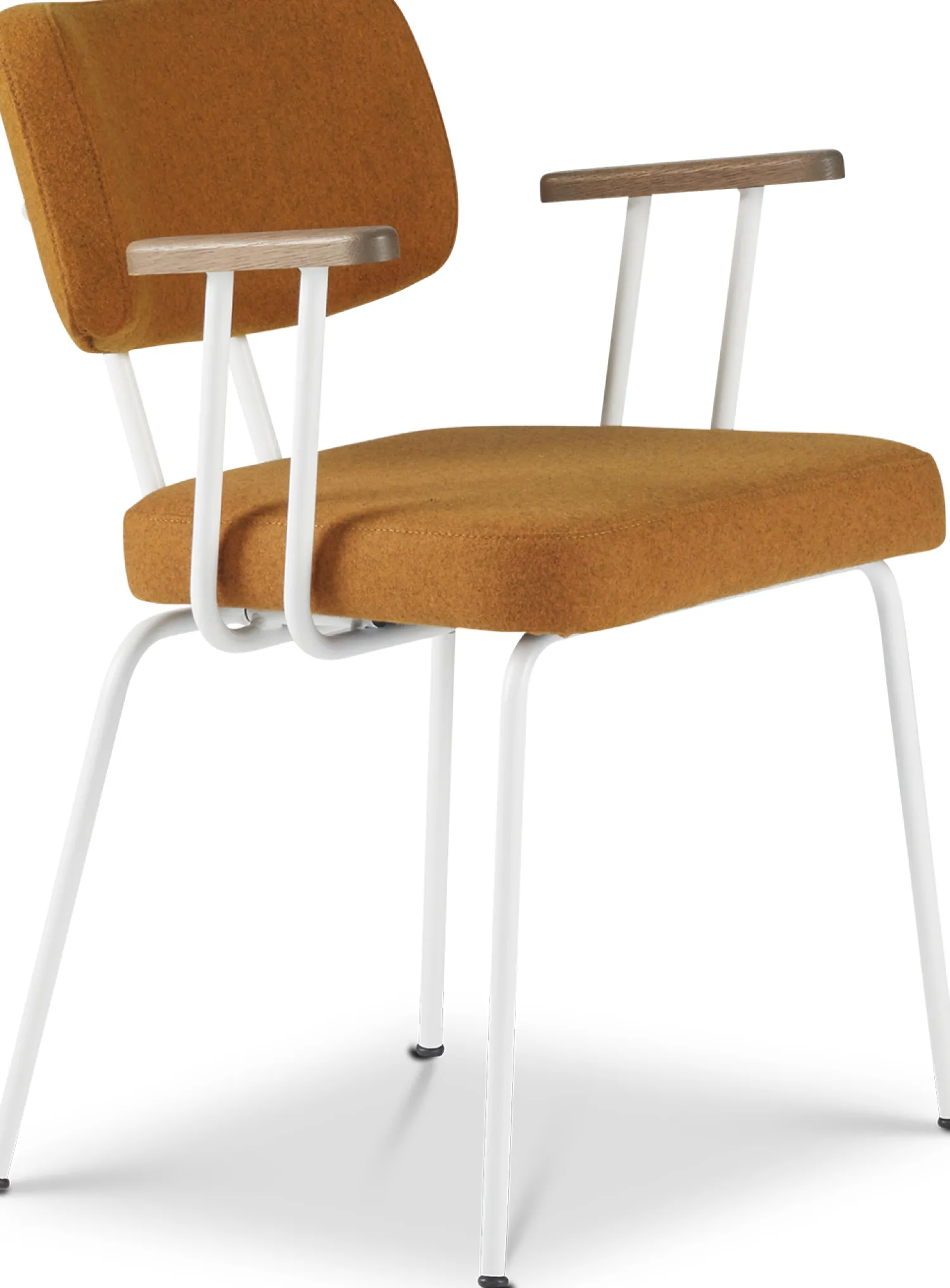Eetkamerstoelen Met Armleuning-Eijerkamp Collectie Tom Onderstel Wit Armstoel Marroc, Tabacco