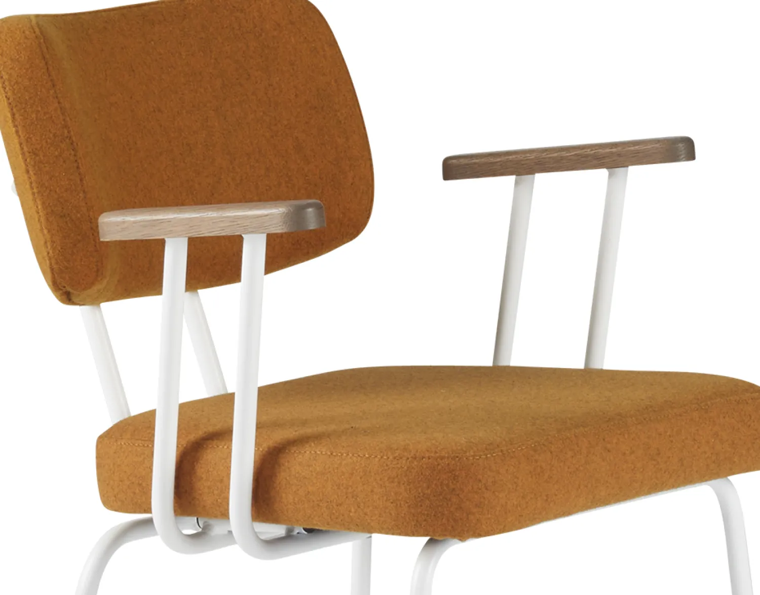 Eetkamerstoelen Met Armleuning-Eijerkamp Collectie Tom Onderstel Wit Armstoel Marroc, Tabacco