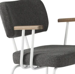 Eetkamerstoelen Met Armleuning-Eijerkamp Collectie Tom Onderstel Wit Armstoel Antracite, Tabacco
